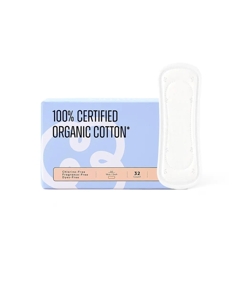 RPE Life Organic 32 count | GOTS Certified Organic Cotton Panty Liners for Women - main product image