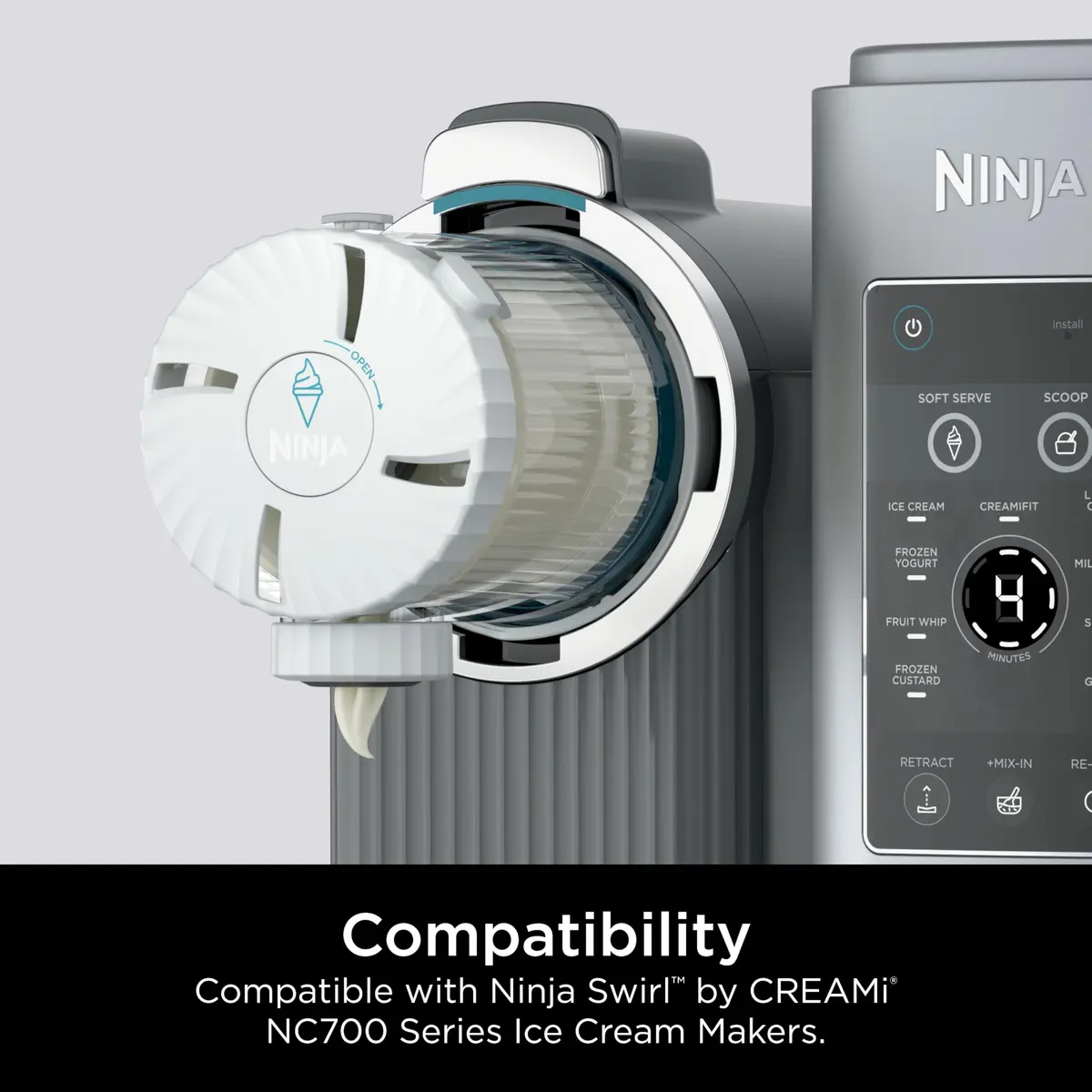 Ninja CREAMi Scoop & Swirl Pints with Lids and Nozzles - 2 Pack (16oz Each) | Compatible with NC700 Series - view 4