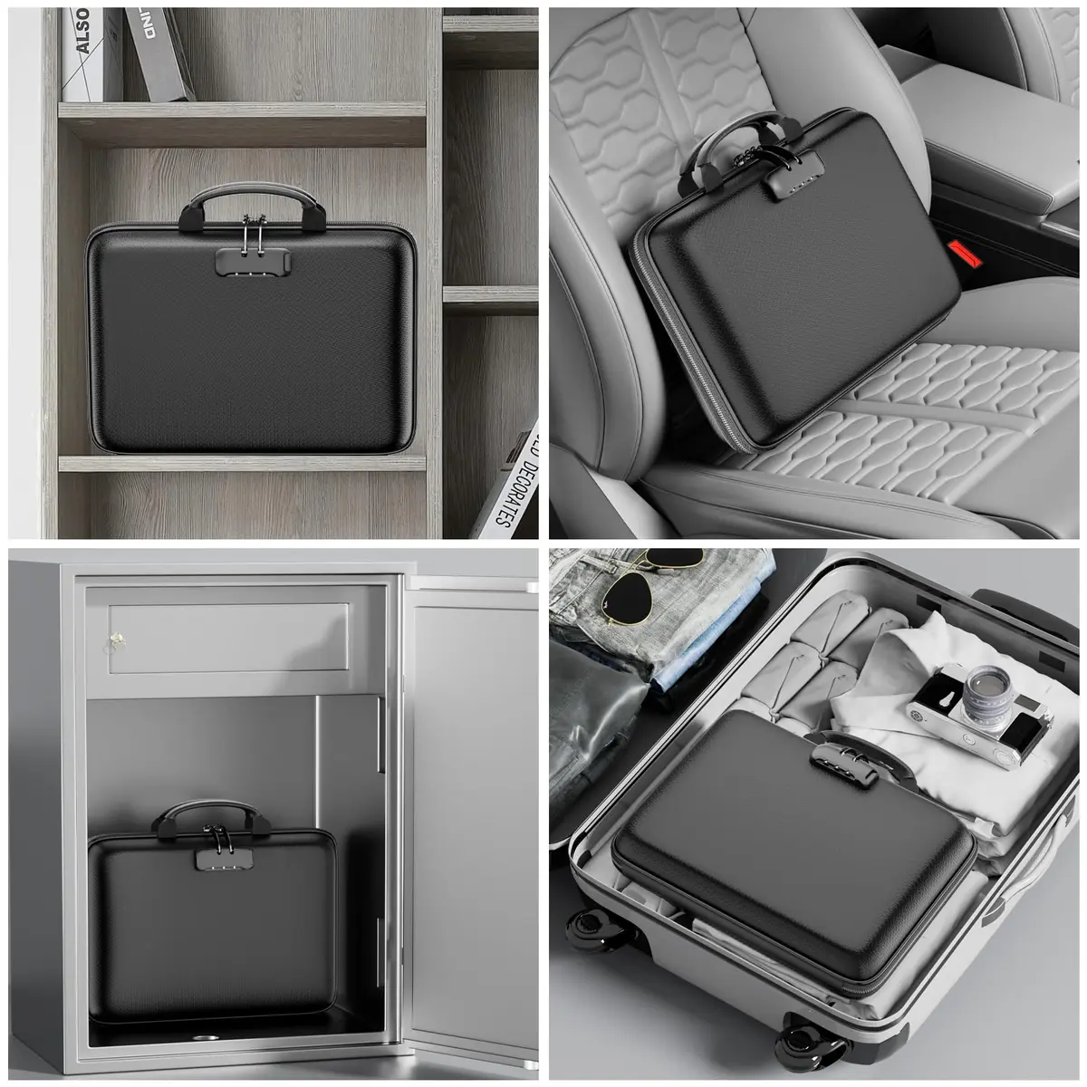 DocSafe Fireproof Document Box with Lock & Accordion File Folder, 36.8 cm (14.5") | UL94-V0/5VA Flame Retardant - view 5