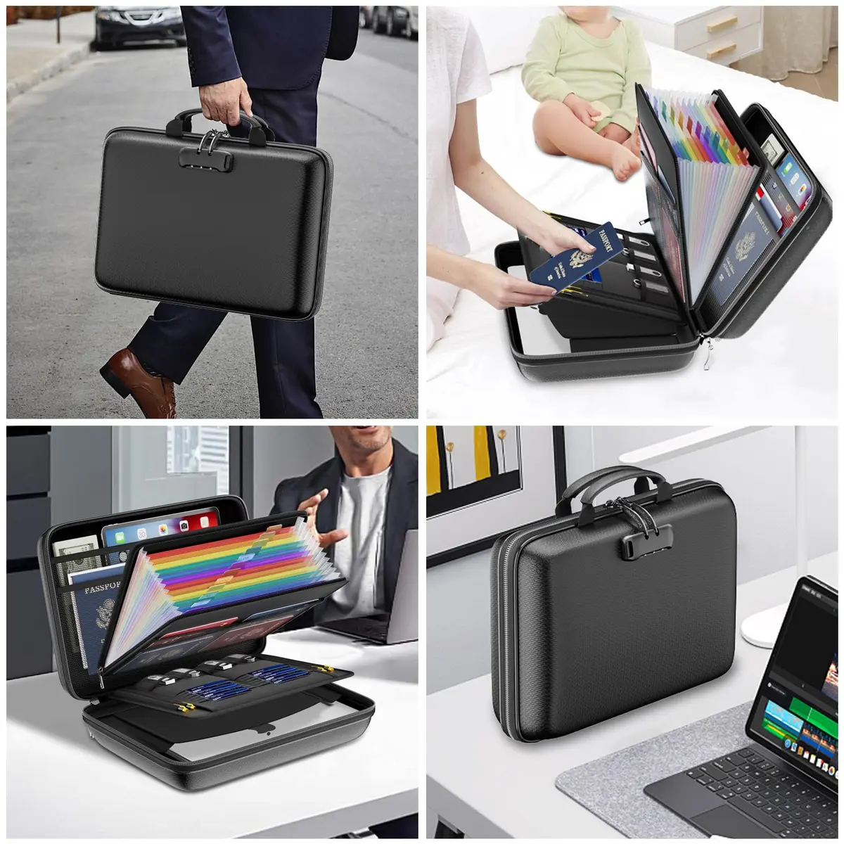 DocSafe Fireproof Document Box with Lock & Accordion File Folder, 36.8 cm (14.5") | UL94-V0/5VA Flame Retardant - view 6
