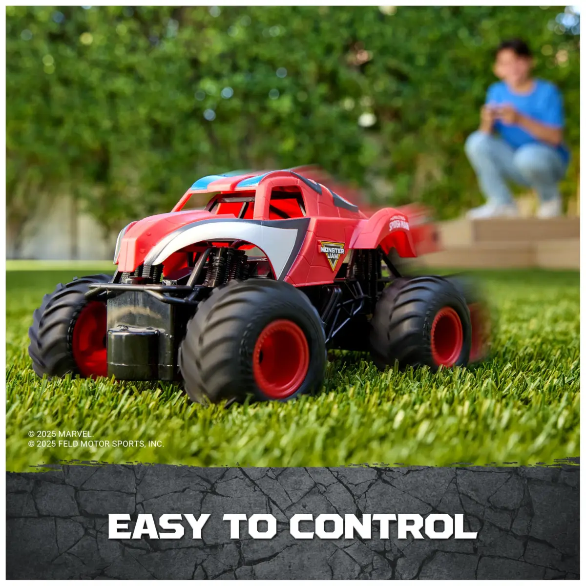 Monster Jam Marvel Spider-Man RC Monster Truck 1:24 Scale | Kid-Friendly Remote Control Toy - view 3