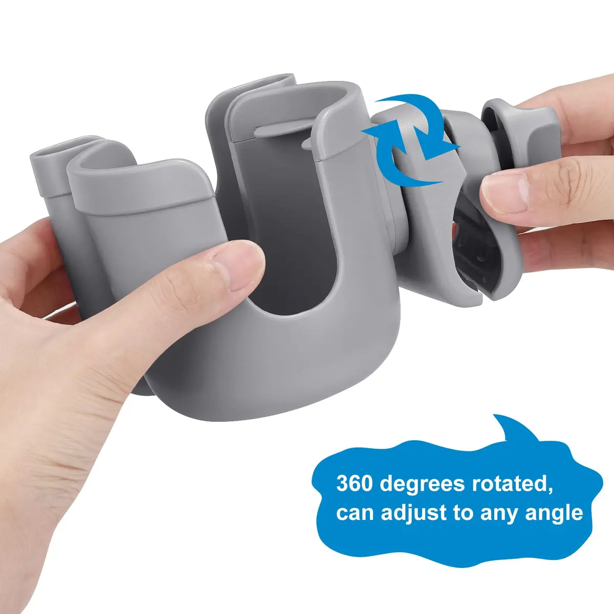 Accmor Universal Stroller Cup Holder with Phone, Bike & Wheelchair Attachment | Fits Uppababy Graco - view 6