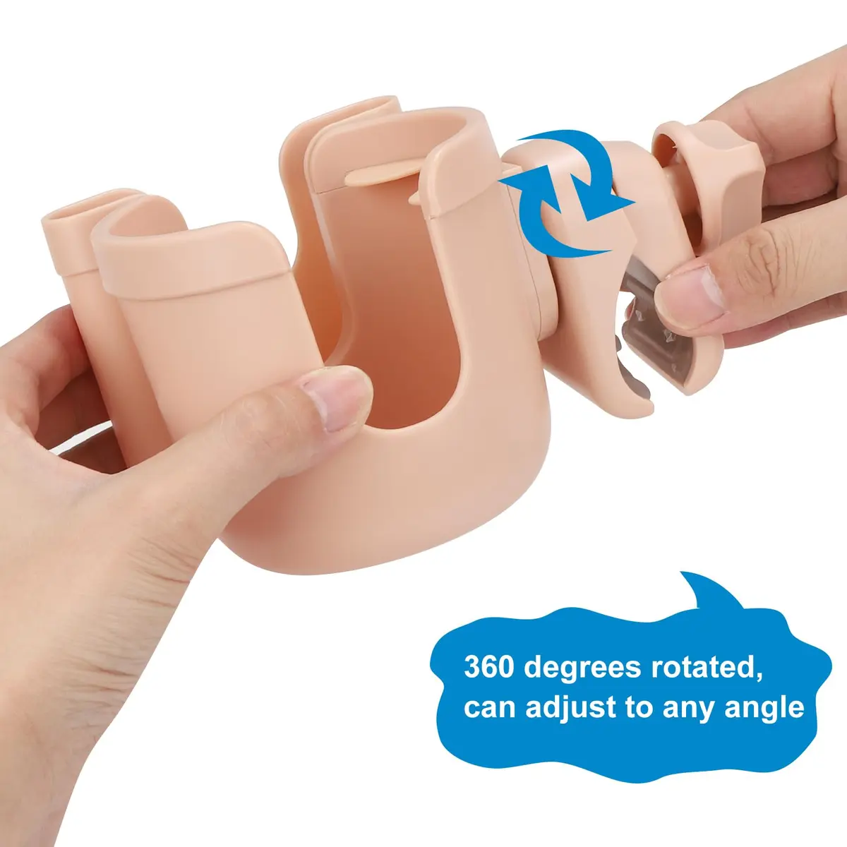Accmor Stroller Cup Holder with Phone Holder, Universal Fit, 0.55–1.7 in Clamp, Durable ABS | Fits Uppababy, Graco, Bugaboo, Nuna - view 7