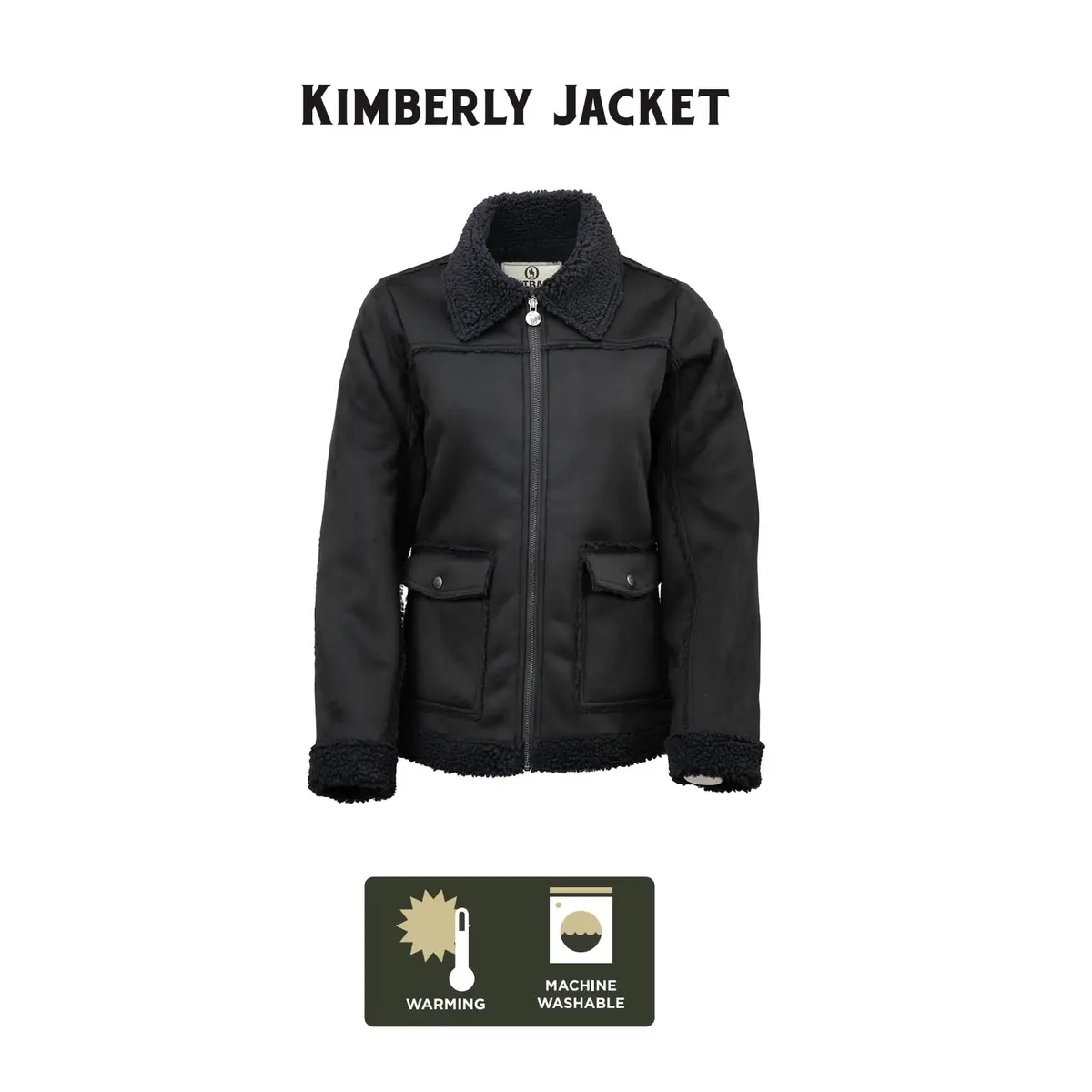 Outback Trading Company Women's 29863 Kimberly Outdoor Jacket | Windproof & Insulated, Casual, Black, Size: 3X - view 2