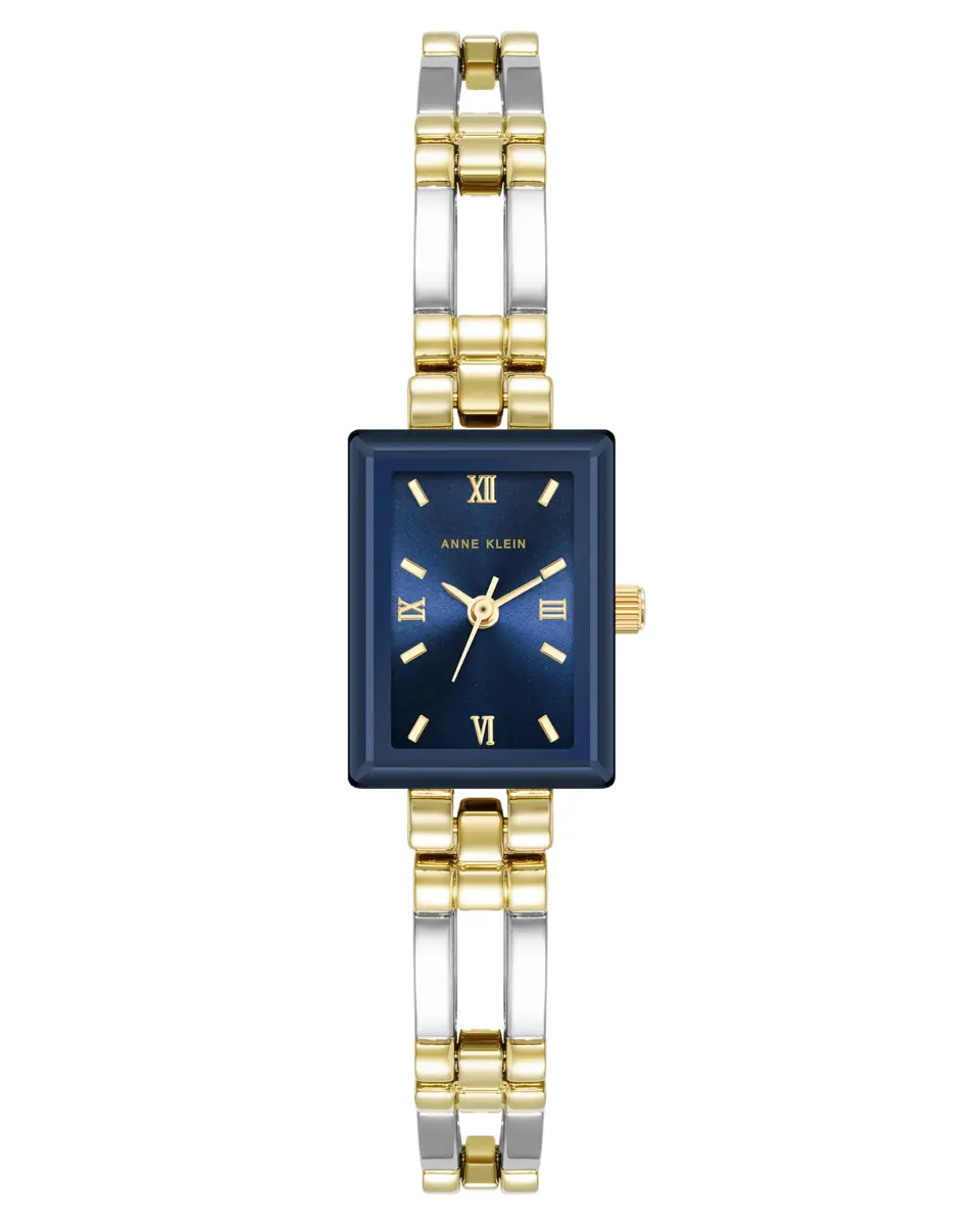 Anne Klein Women's Bracelet Watch 28mm Metal Case 8.5mm Wide Gold & Navy Sunray Dial - main product image