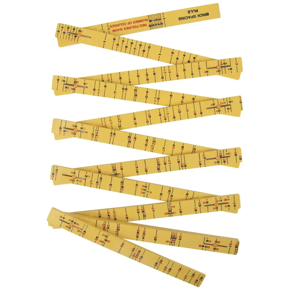 Klein Tools 6-Foot Fiberglass Folding Ruler | Brick Scale, 1/16-Inch Graduation, Outside Reading - view 9