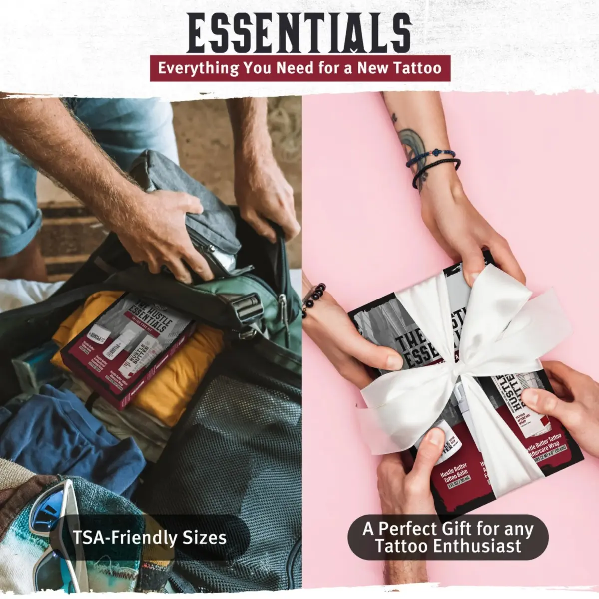 Hustle Butter Tattoo Aftercare Kit - Balm, Soap & Wrap | Hydrates & Protects New Ink - view 3