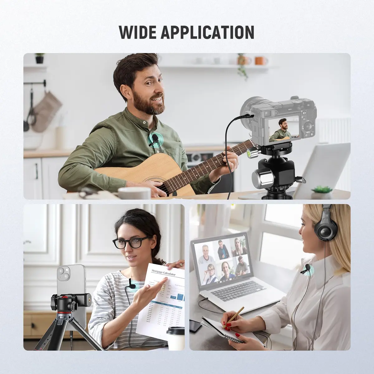 NEEWER Microphone CM10 | 360° Omnidirectional Lavalier Lapel Mic for Camera & Phone, 1.5m Cable, Low Frequency Cut, Gain Control, Monitoring Jack - view 8