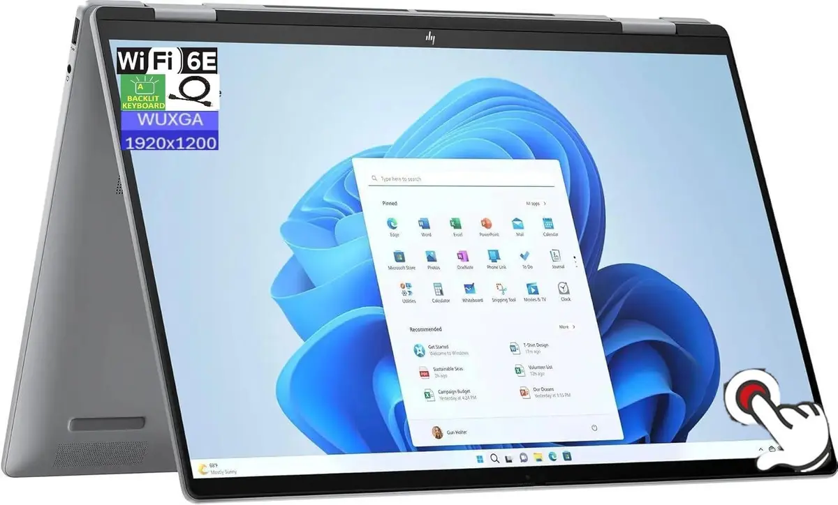 HP Envy x360 16" 2K WUXGA Touchscreen 2-in-1 Laptop | AMD Ryzen 5 8640HS 8GB 512GB SSD - main product image