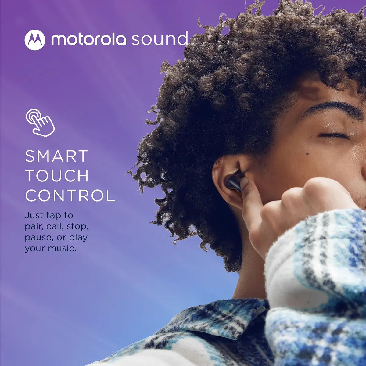 Motorola Sound Moto Buds 500 ANC True Wireless Earbuds | IPX4 Water Resistant, 20H Total Playtime - view 5