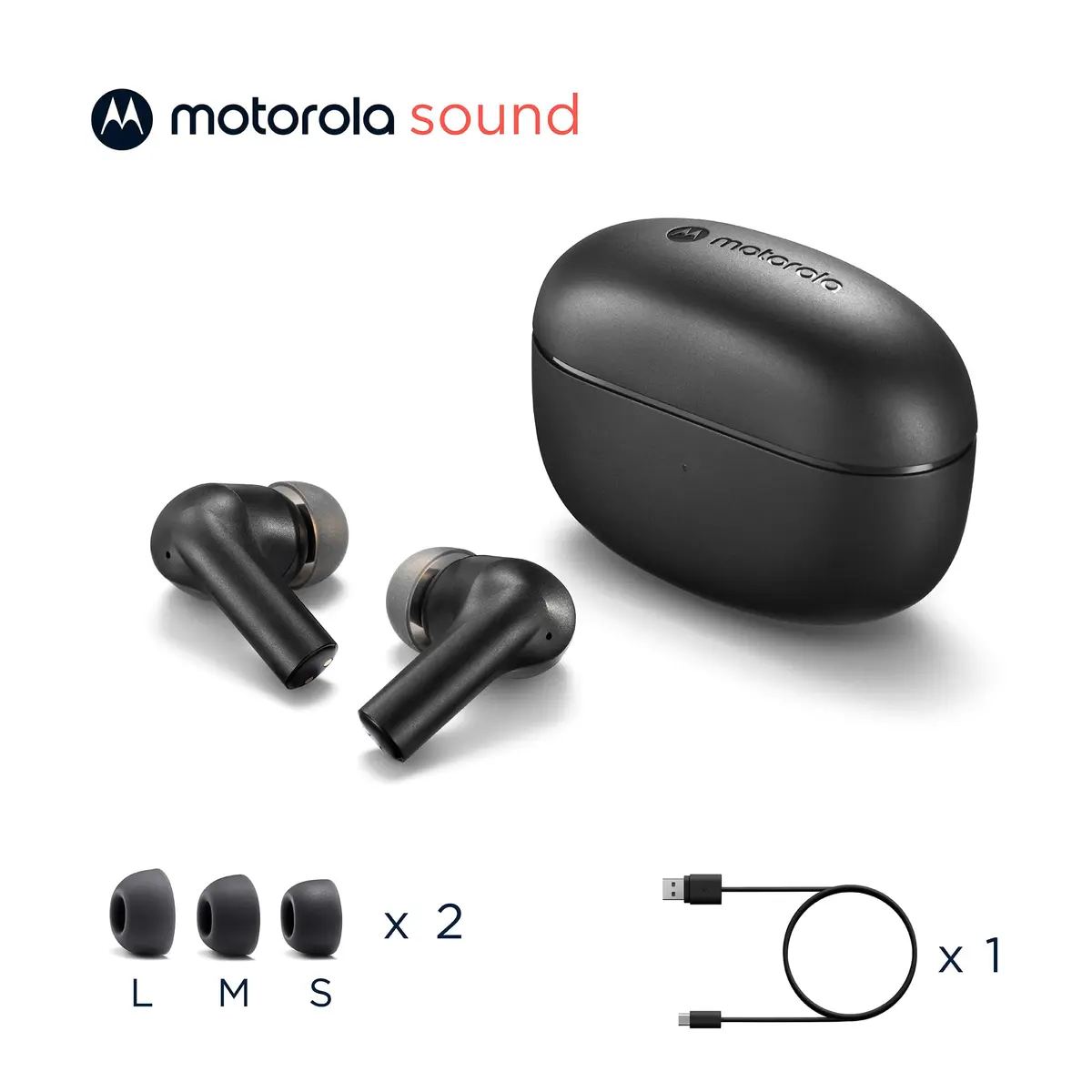 Motorola Sound Moto Buds 500 ANC True Wireless Earbuds | IPX4 Water Resistant, 20H Total Playtime - view 8