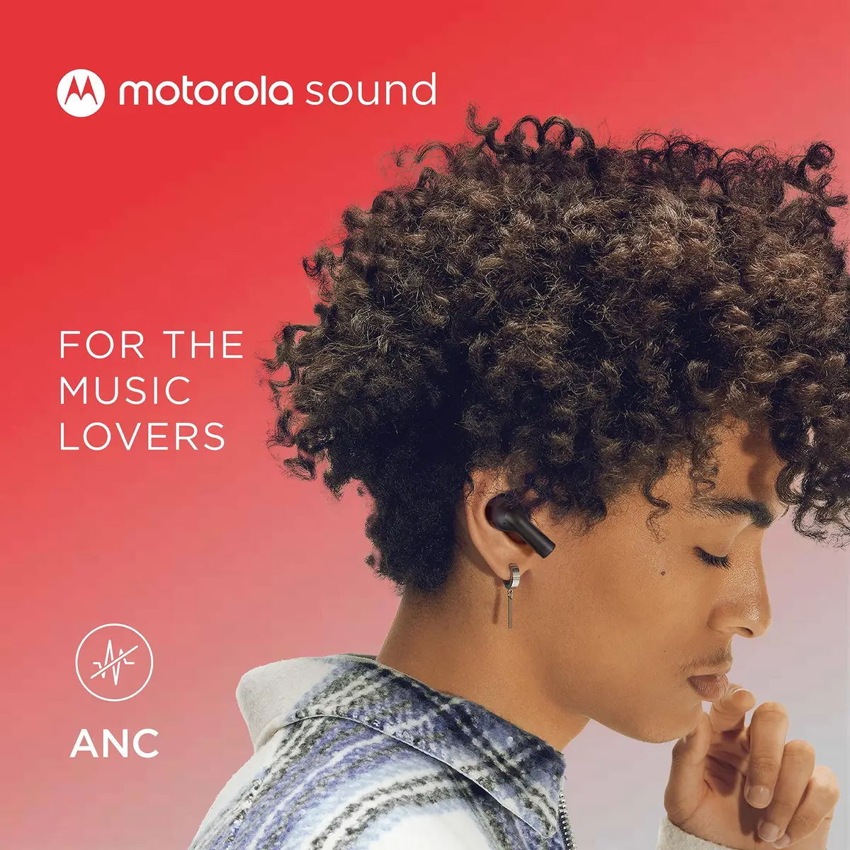 Motorola Sound Moto Buds 500 ANC True Wireless Earbuds | IPX4 Water Resistant, 20H Total Playtime - view 3