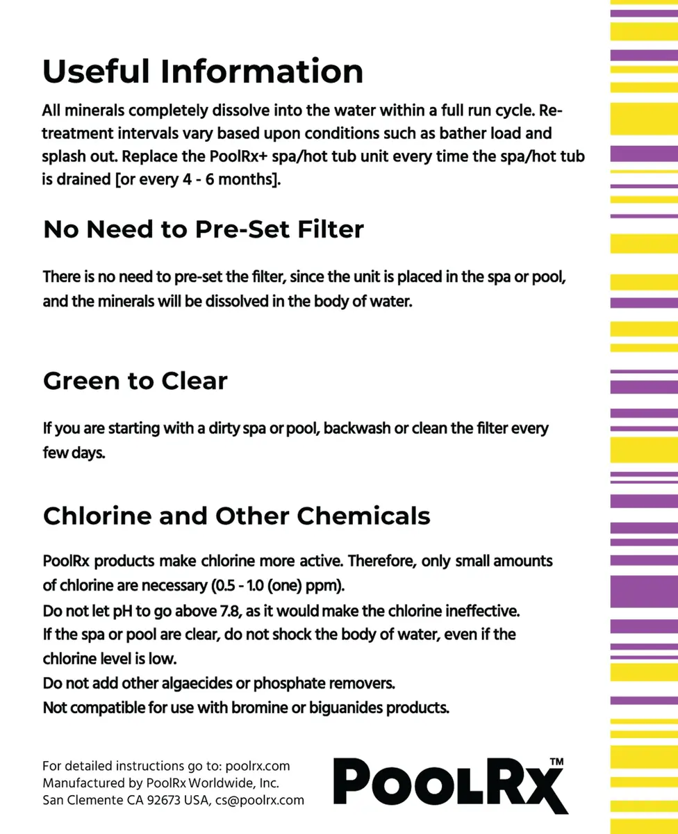 poolrx Mineral Algaecide 4-Unit Pack | Up to 6-Month Algae Control for 400-1000 Gallons - view 5