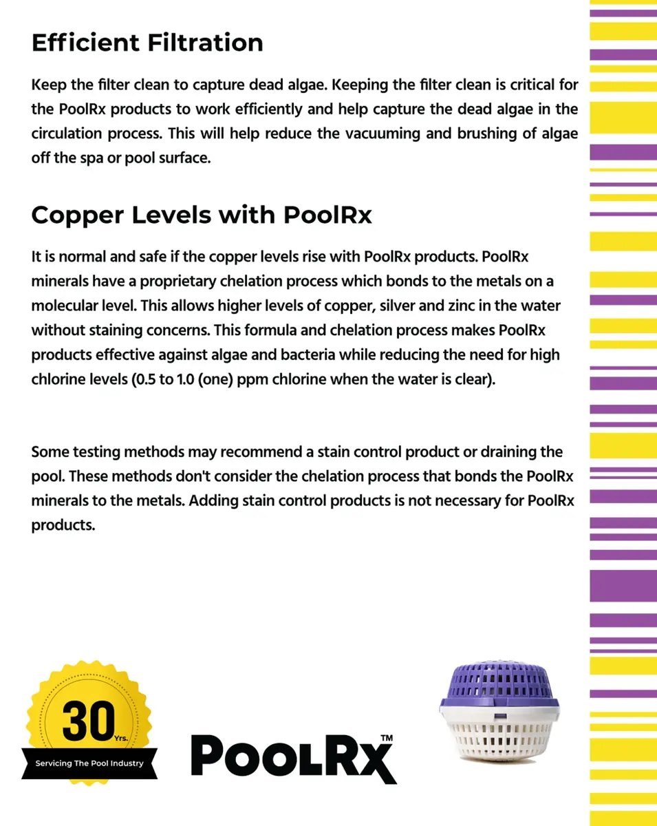 poolrx Mineral Algaecide 4-Unit Pack | Up to 6-Month Algae Control for 400-1000 Gallons - view 6