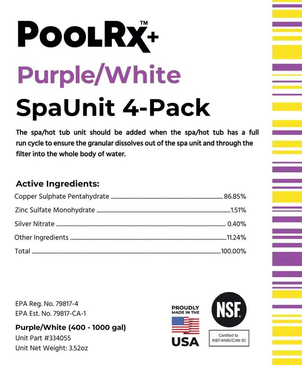 poolrx Mineral Algaecide 4-Unit Pack | Up to 6-Month Algae Control for 400-1000 Gallons - view 4