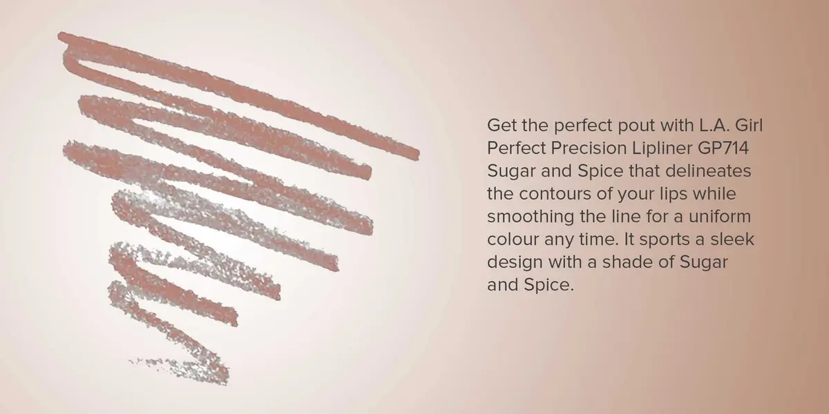 L.A. Girl Perfect Precision Lipliner, Sugar & Spice GP714 | Long-Lasting, Precise & Blendable Lip Pencil - view 3
