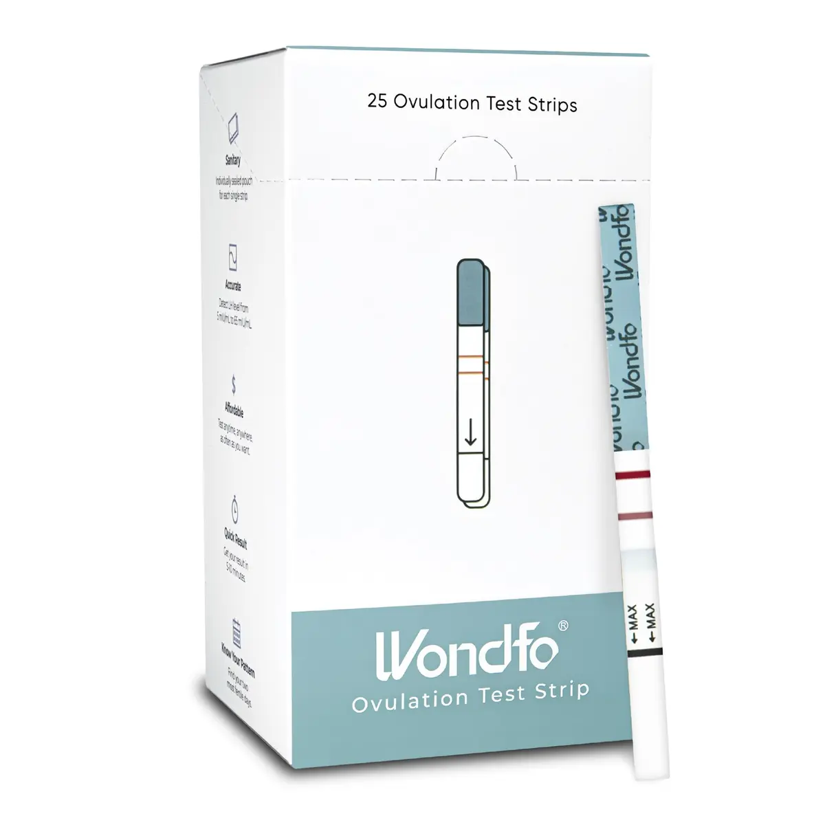 Wondfo Ovulation Test Strips 25 Count | Highly Sensitive Fertility Kit for Indian Women - main product image