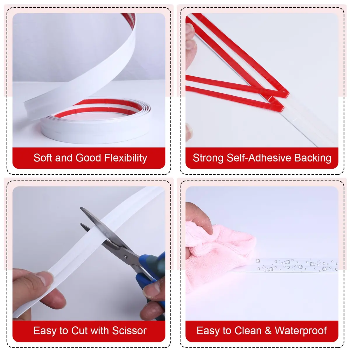 DGSL Wall Corner Protector 0.78 in x 13 ft | Flexible PVC Corner Guard for Walls - view 4