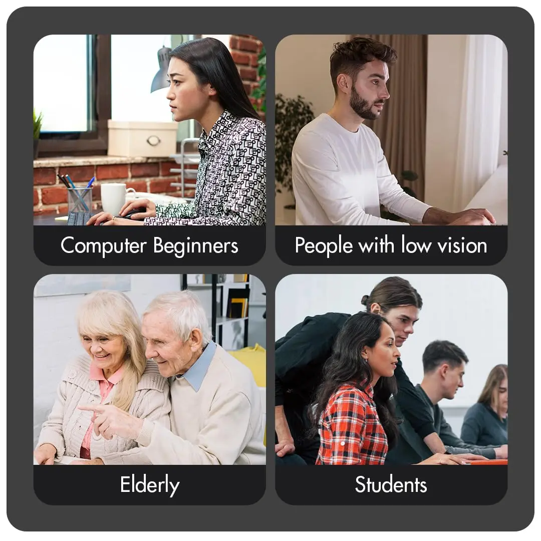 X9 Performance Large Print Backlit Keyboard | Oversized Big Letters for Seniors & Beginners - view 4