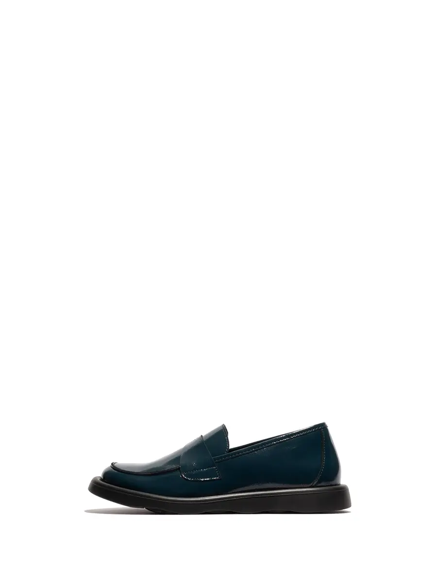 Fly London Shoes, Navy, 6 | Casual Slip-On Leather Loafers for Women - main product image