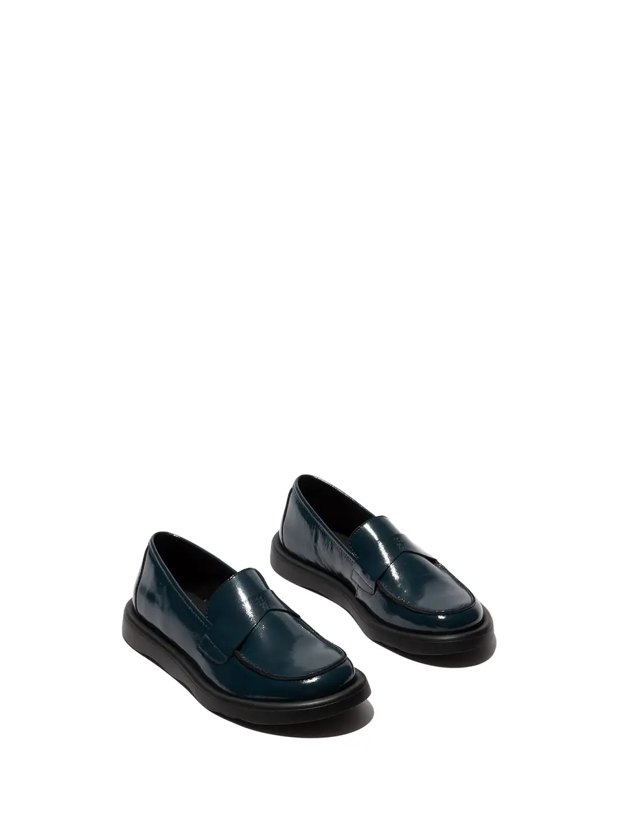 Fly London Shoes, Navy, 6 | Casual Slip-On Leather Loafers for Women - view 2