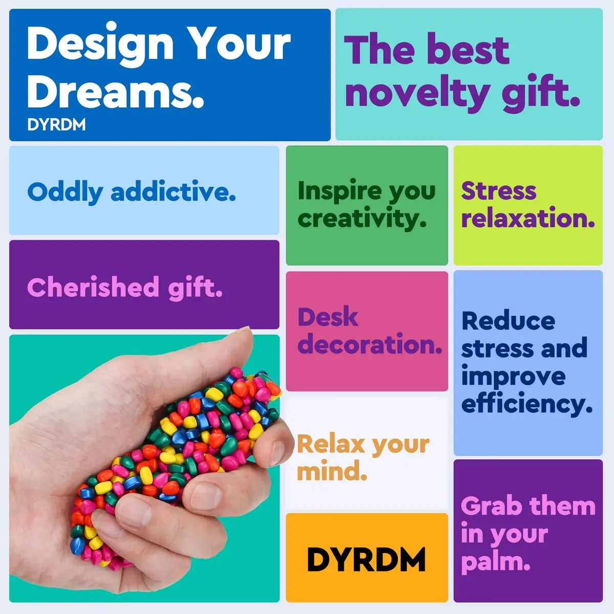 DYRDM Ferrite Putty 300+ Multicolors | Stress Relief Desk Accessory for Adults - view 8