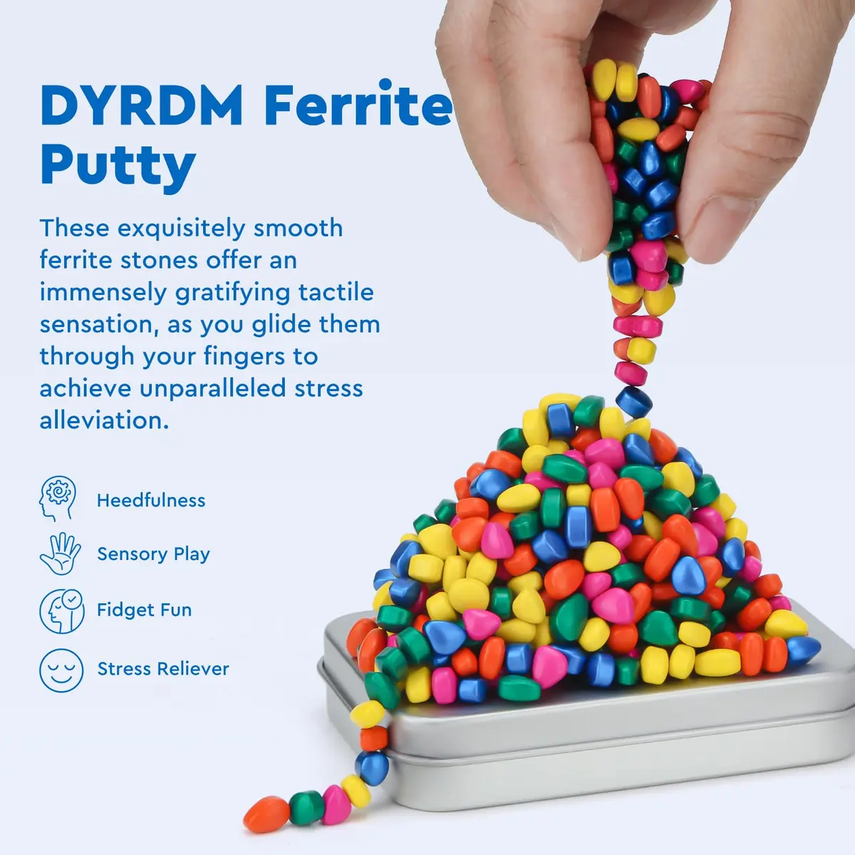 DYRDM Ferrite Putty 300+ Multicolors | Stress Relief Desk Accessory for Adults - view 2