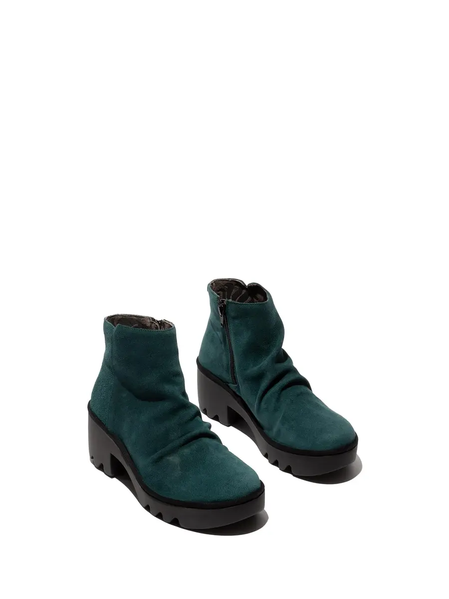 Fly London Tulp592fly Shoes Ankle-High Loafers & Slip-Ons | Casual Comfort with Rich Leather (Petrol, US 6/6.5) - view 2