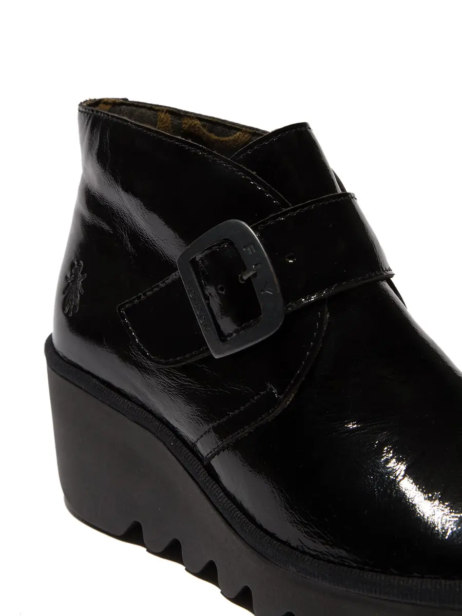 Fly London Birt397Fly Women's Boots 7.5-8 | Patent Leather, Wedge Heel, Waterproof - view 5