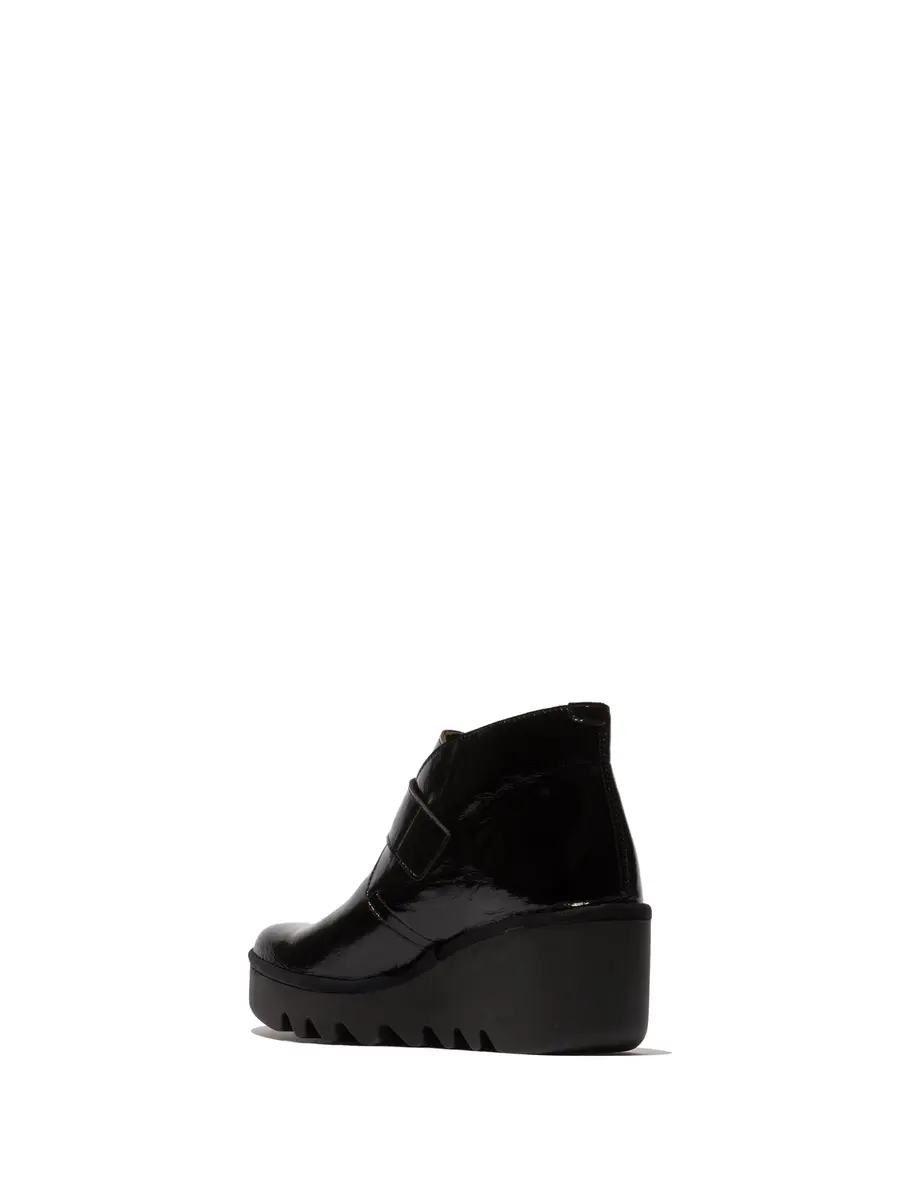Fly London Birt397Fly Women's Boots 7.5-8 | Patent Leather, Wedge Heel, Waterproof - view 4