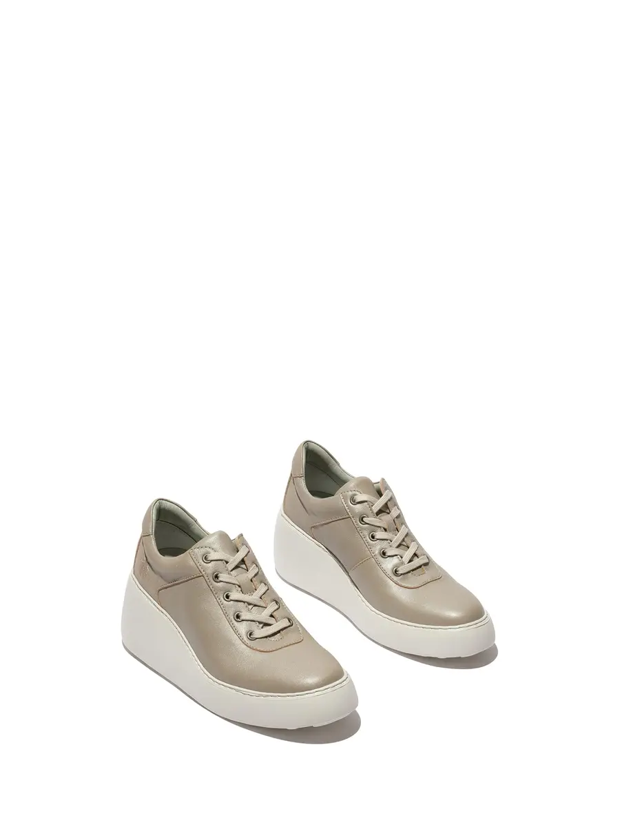 Fly London Dipo638Fly Women's Silver 8-8.5 Casual Shoes | 2.5 Inch Wedge Heel Comfort - view 2