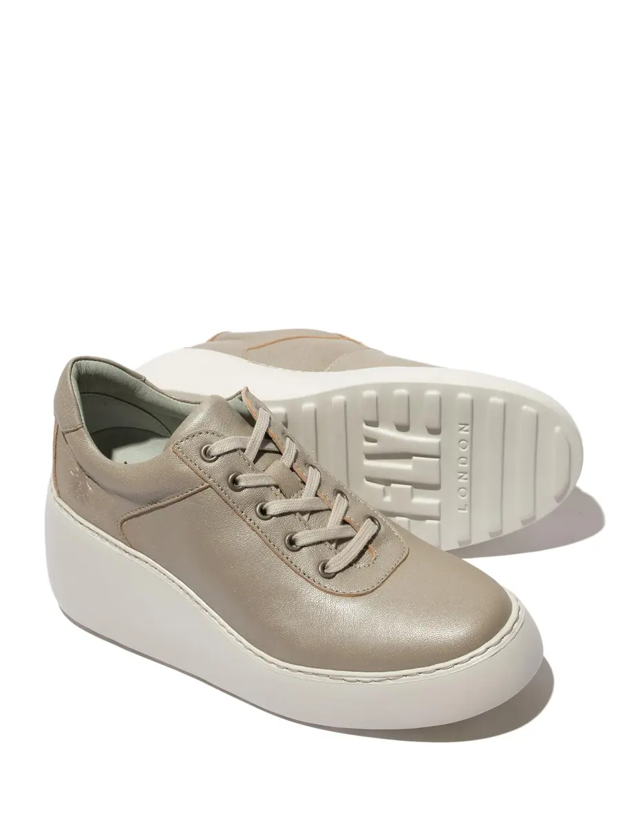 Fly London Dipo638Fly Women's Silver 8-8.5 Casual Shoes | 2.5 Inch Wedge Heel Comfort - view 4
