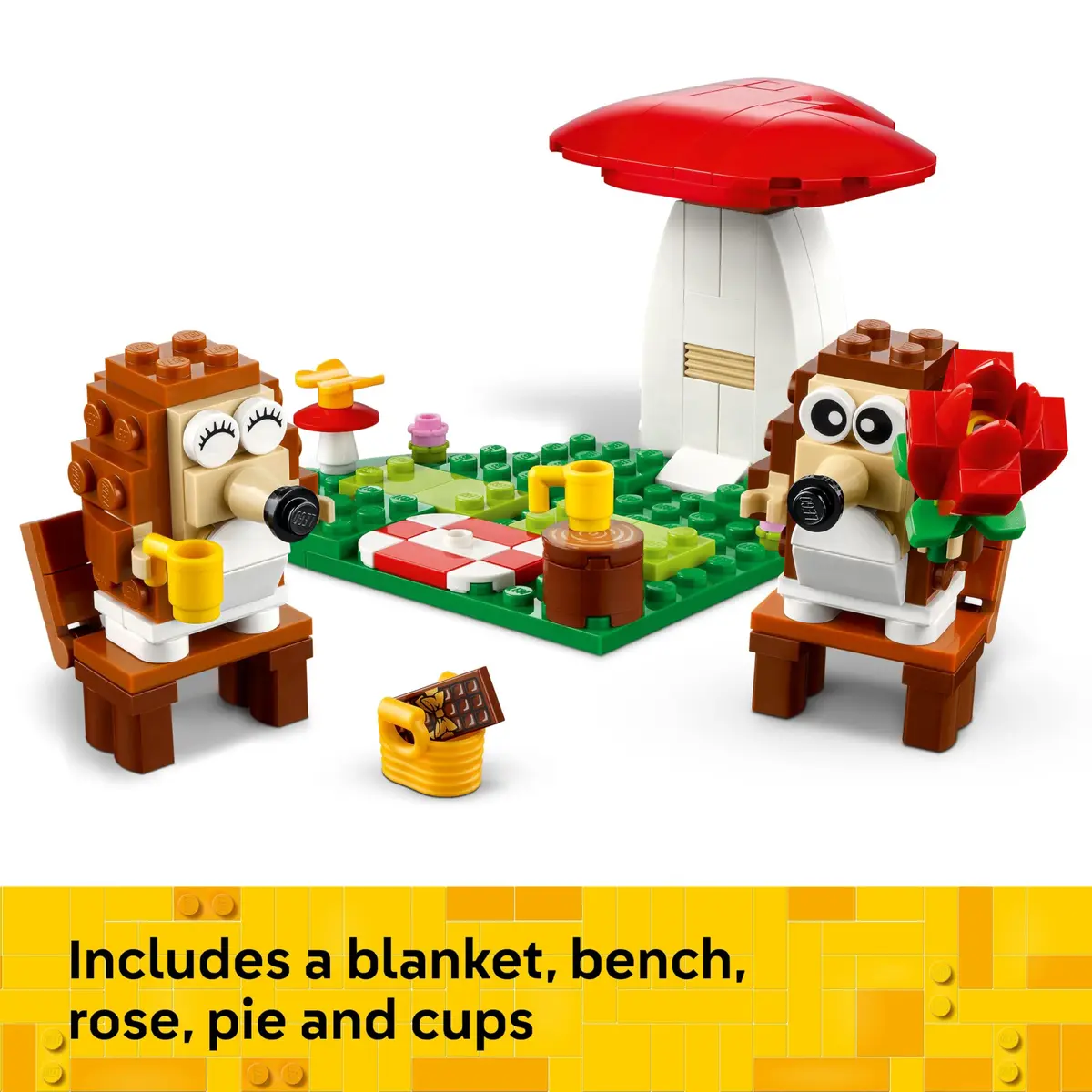 LEGO Bundle of Roses & Hedgehog Picnic Set | Creative Building Gift for Kids & Adults - view 6