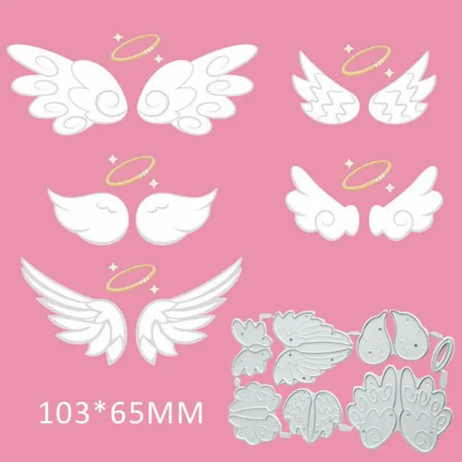 DIY Scrapbooking Artist Angel Wings Metal Cutting Dies Set | 10.3cm x 6.5cm (4.06" x 2.56") - view 3