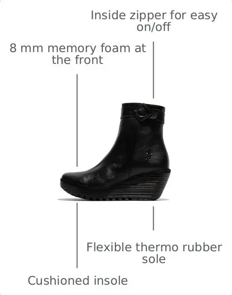 FLY London Women's Yuji596fly Chelsea Boot, black, US 9/9.5 | Stylish Casual Ankle Boot - view 4