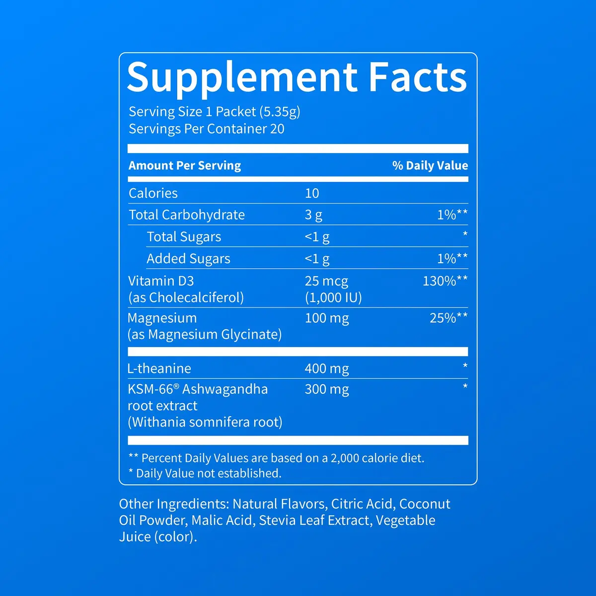 Nello Supercalm Powdered Drink Mix Strawberries & Cream 20 Servings (0.15 kg) | Cortisol Reducer & Sleep Aid - view 8