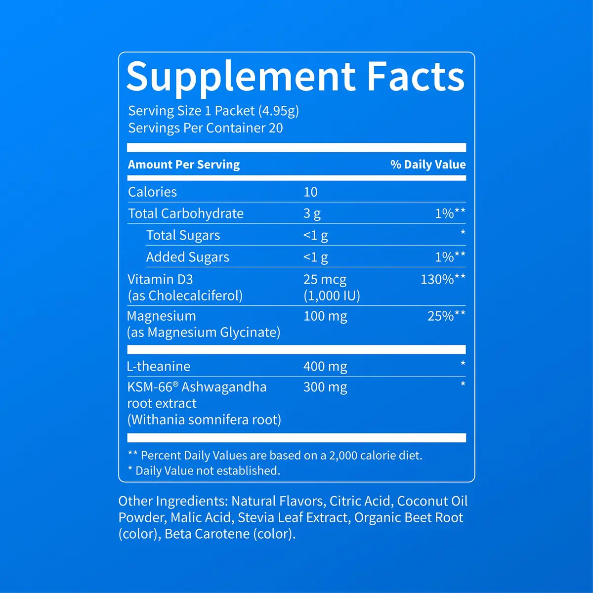Nello Supercalm Powdered Drink Mix Orange Creamsicle 20 Servings (3 oz) | Cortisol Reducer & Sleep Aid with L-Theanine, Ashwagandha, Magnesium, Vitamin D - view 8