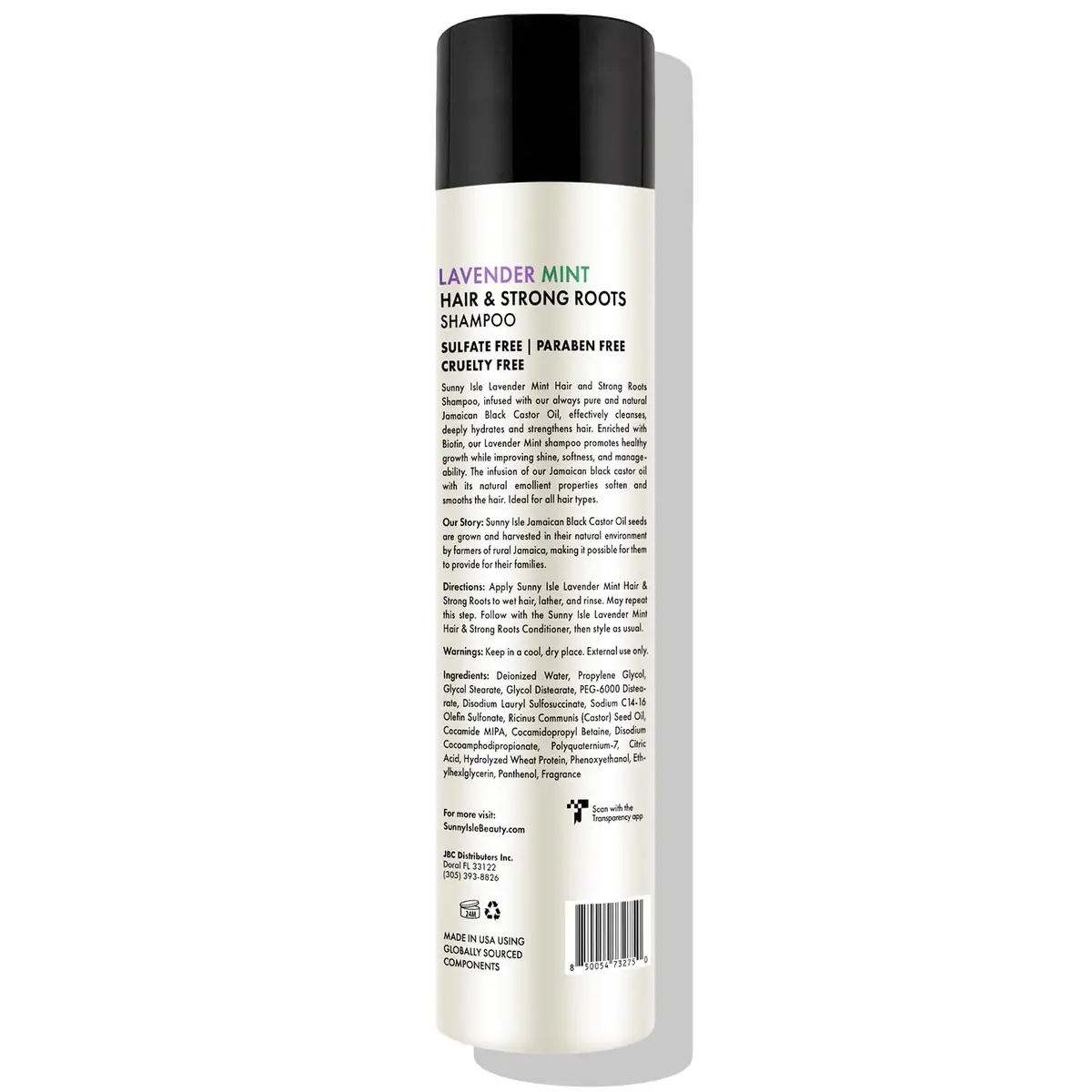 Sunny Isle Lavender Mint Hair & Strong Roots Shampoo 10.1oz | Nourishes & Strengthens Hair, Infused with Jamaican Castor Oil - view 7