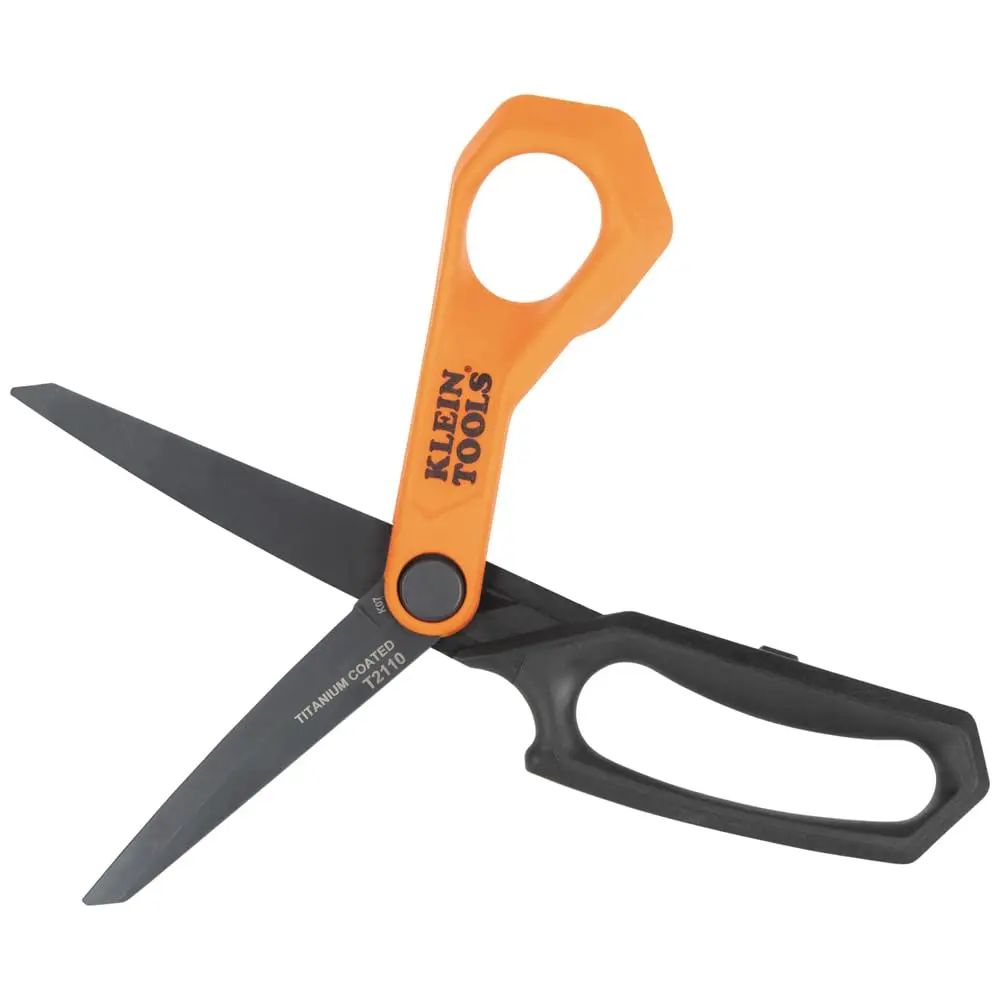 Klein Tools T2110 Titanium-Coated Professional Shears, 10-Inch | Heavy-Duty Cutting for Sheet Metal, Leather, and Flooring - main product image