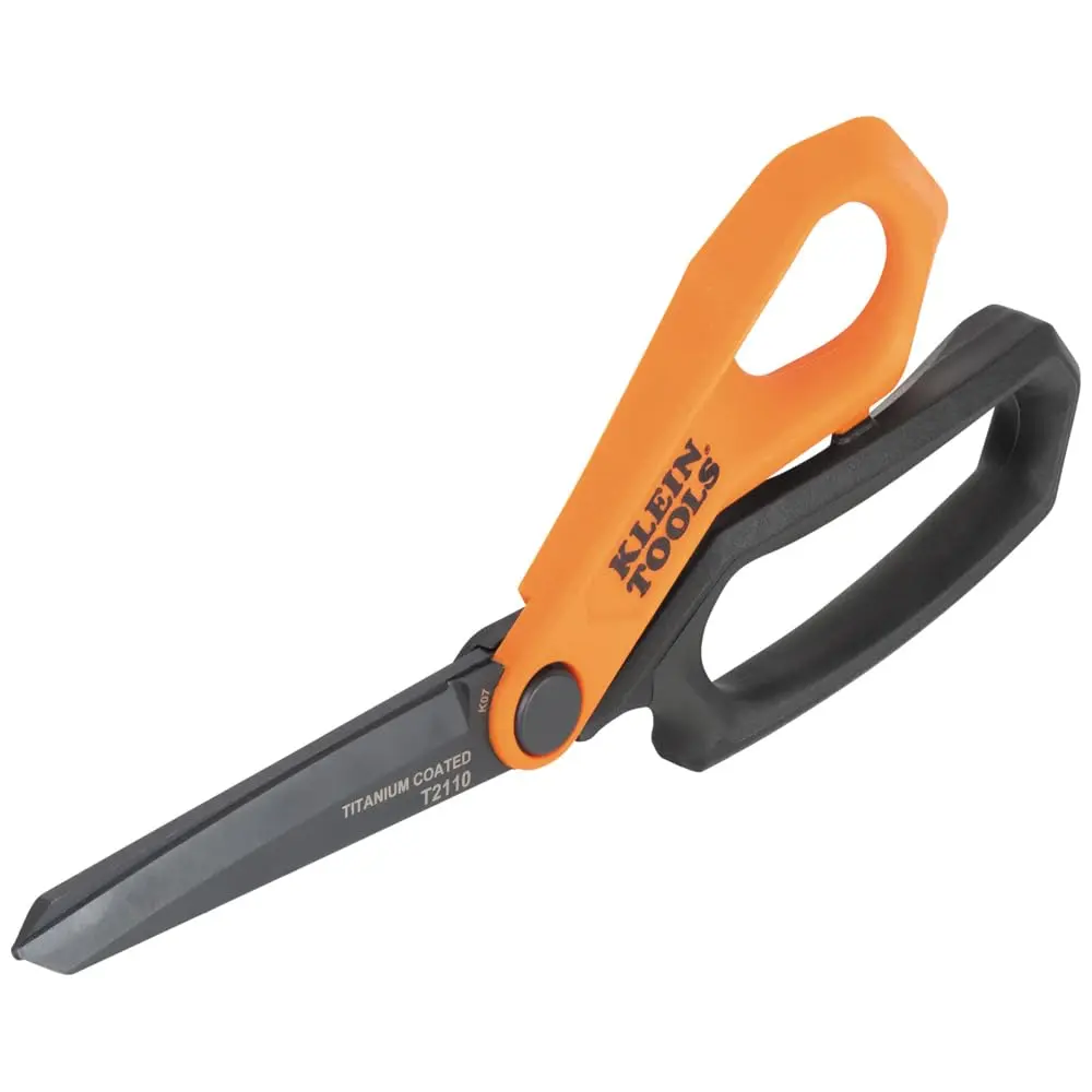 Klein Tools T2110 Titanium-Coated Professional Shears, 10-Inch | Heavy-Duty Cutting for Sheet Metal, Leather, and Flooring - view 5