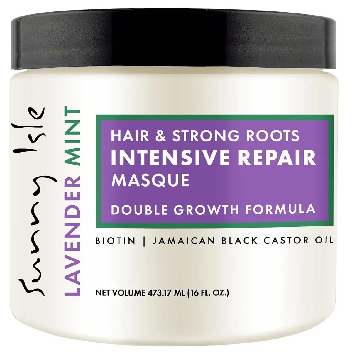 Sunny Isle Lavender Mint Hair & Strong Roots Intensive Repair Masque 16oz | Deep Nourishing Treatment for Damaged Hair - main product image