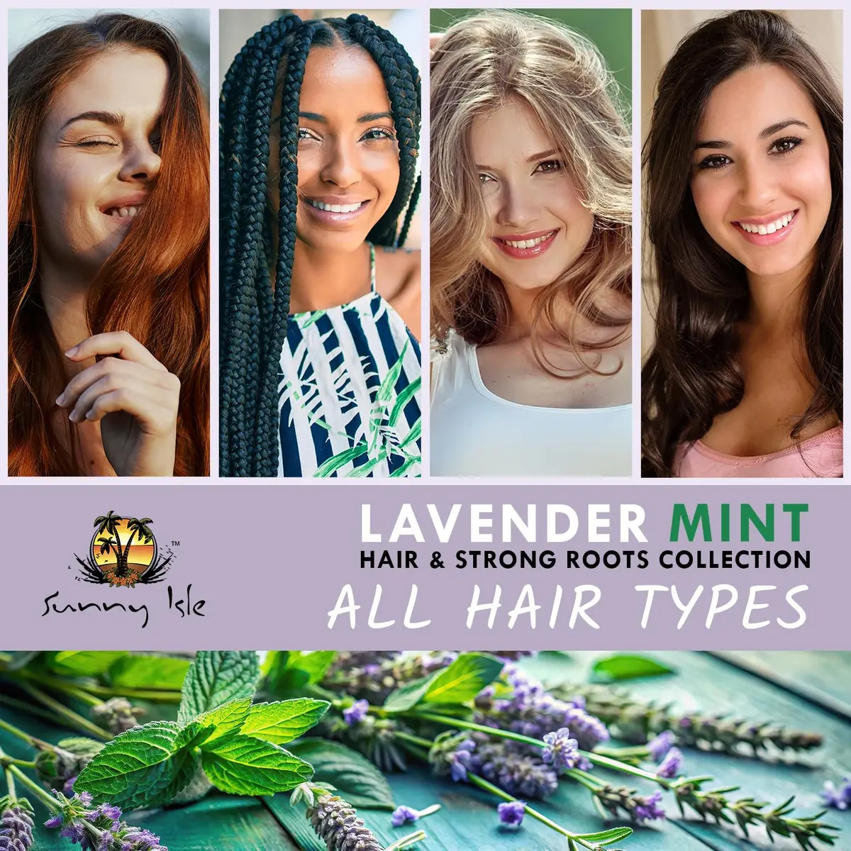 Sunny Isle Lavender Mint Hair & Strong Roots Intensive Repair Masque 16oz | Deep Nourishing Treatment for Damaged Hair - view 4