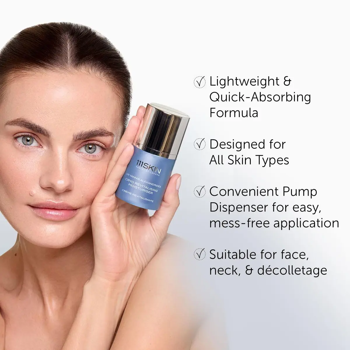 111SKIN Cryo Revitalising Moisturiser, Hydrating Gel Face Cream, 1.69 fl oz | Cooling, Hydrating & Firming - view 4