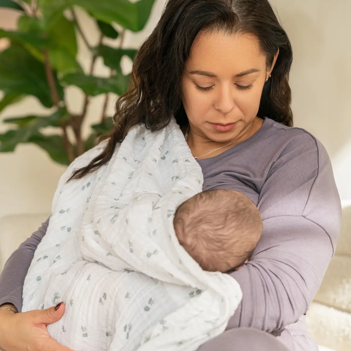 aden + anais Essentials Cotton Muslin Swaddle, 44x44 Inches | Breathable Baby Blanket for Newborns & Infants - view 2