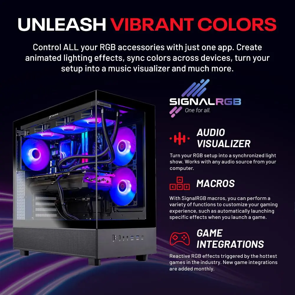 Skytech Azure 3 Gaming PC Desktop Ryzen 7 9800X3D 4.7 GHz 16GB RTX 5080 2TB SSD Win 11 | High-Performance Gaming Rig - view 3