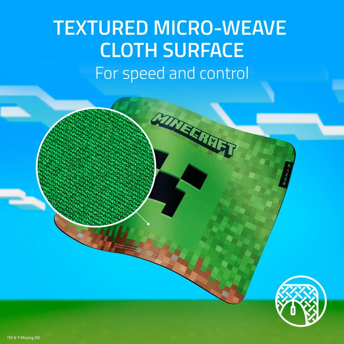 Razer Gigantus V2 Minecraft Edition Gaming Mouse Pad Medium | Textured Micro-Weave Cloth Surface - view 4