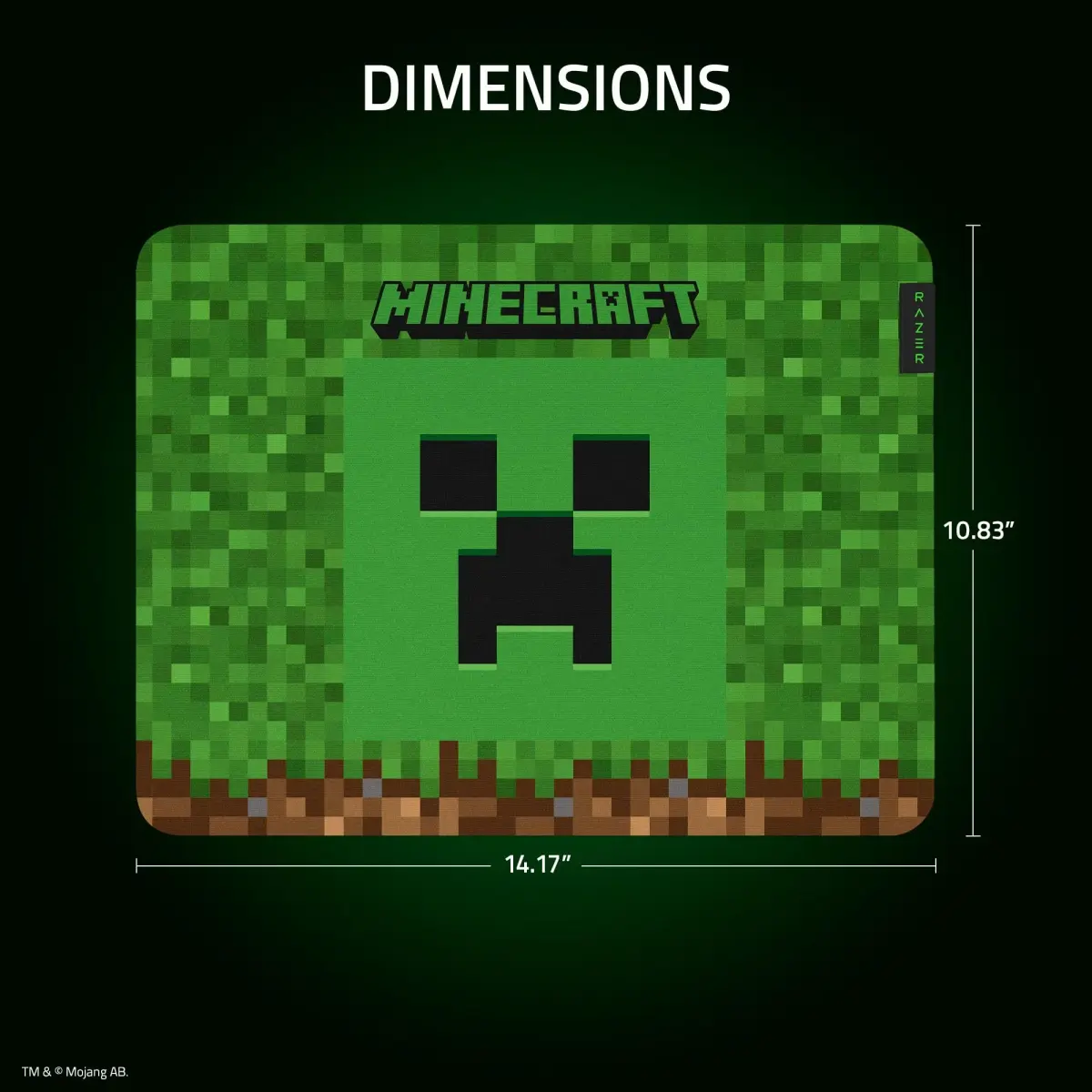 Razer Gigantus V2 Minecraft Edition Gaming Mouse Pad Medium | Textured Micro-Weave Cloth Surface - view 3