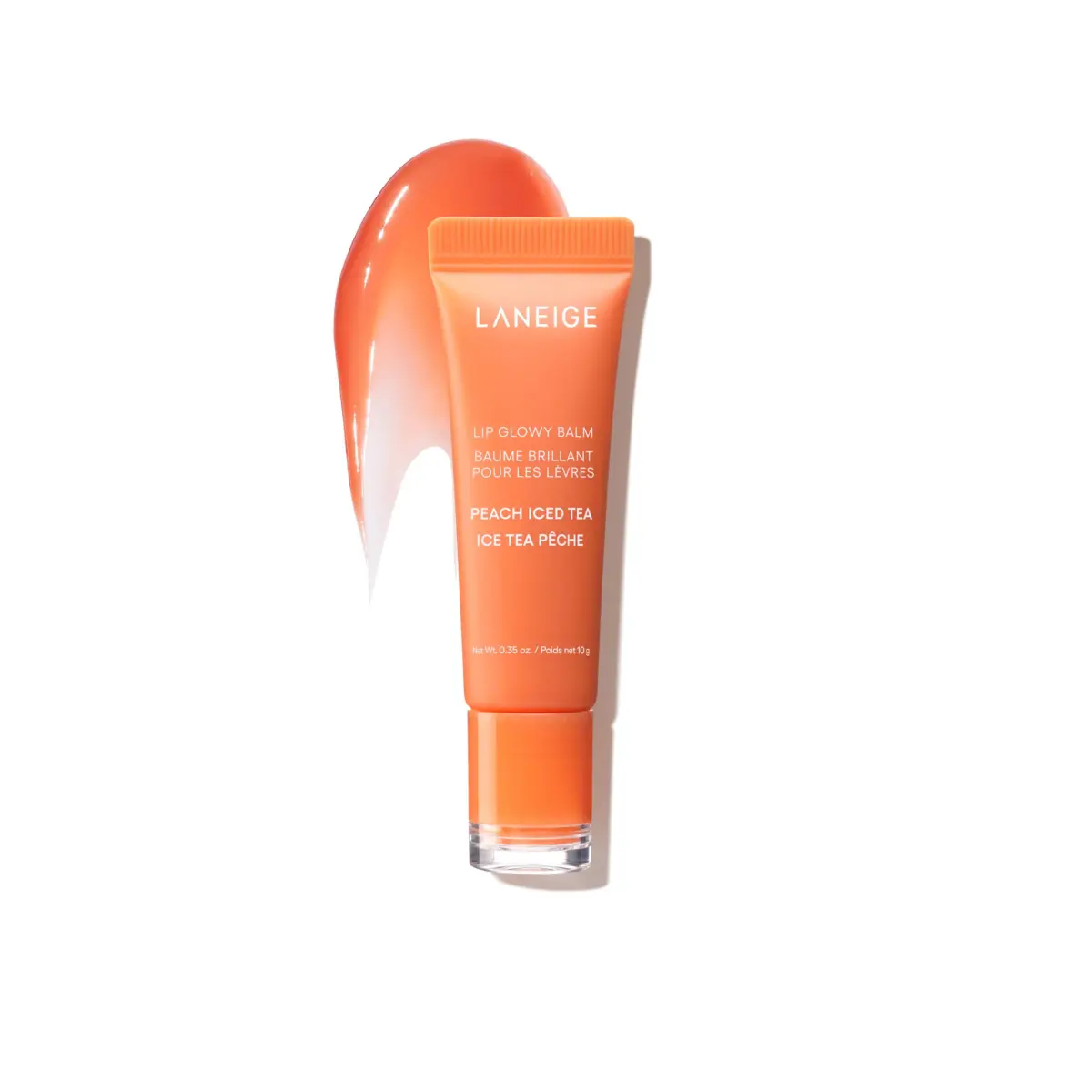 LANEIGE Lip Glowy Balm Tinted Lip Treatment Tube with Shea & Murumuru Butters, Peach Iced Tea | Hydrating, Glossy, Non-Sticky Shine - main product image