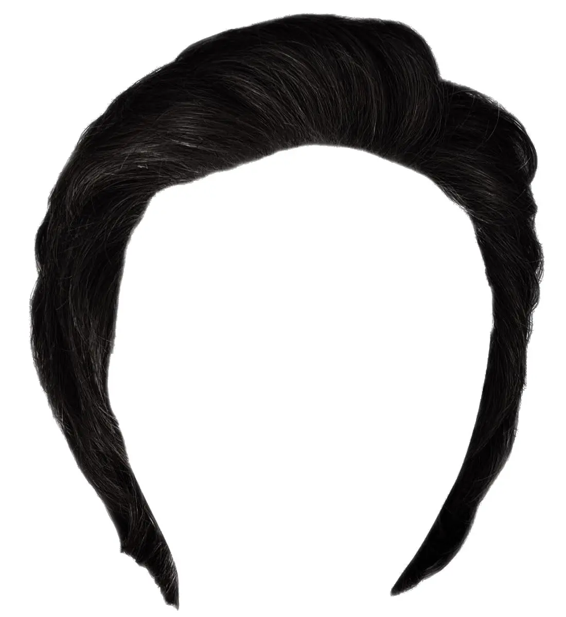 Hair u wear HIM Style Elite Short Boy Cut Hand-Tied Wig for Men, Average-Large Cap, M1S Black | Heat-Friendly, Monofilament Top - main product image