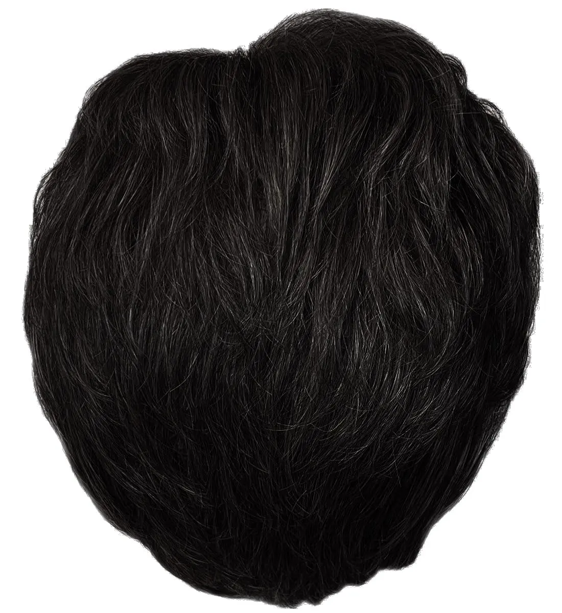 Hair u wear HIM Style Elite Short Boy Cut Hand-Tied Wig for Men, Average-Large Cap, M1S Black | Heat-Friendly, Monofilament Top - view 6